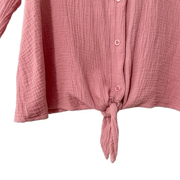 Cotton Gauze Button Down Top - Picture 2 of 7